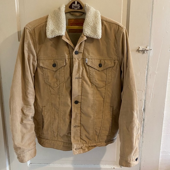 Levi’s Corduroy Type III Sherpa Trucker Jacket in Tan/Brown
